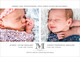 Initial Twins Photo Birth Announcements Image 4 of 5